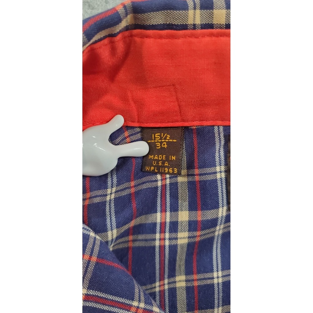 VTG Kenny Rogers Western Collection Shirt Long Sleeve Plaid Karman Pearl Snap - Picture 9 of 9